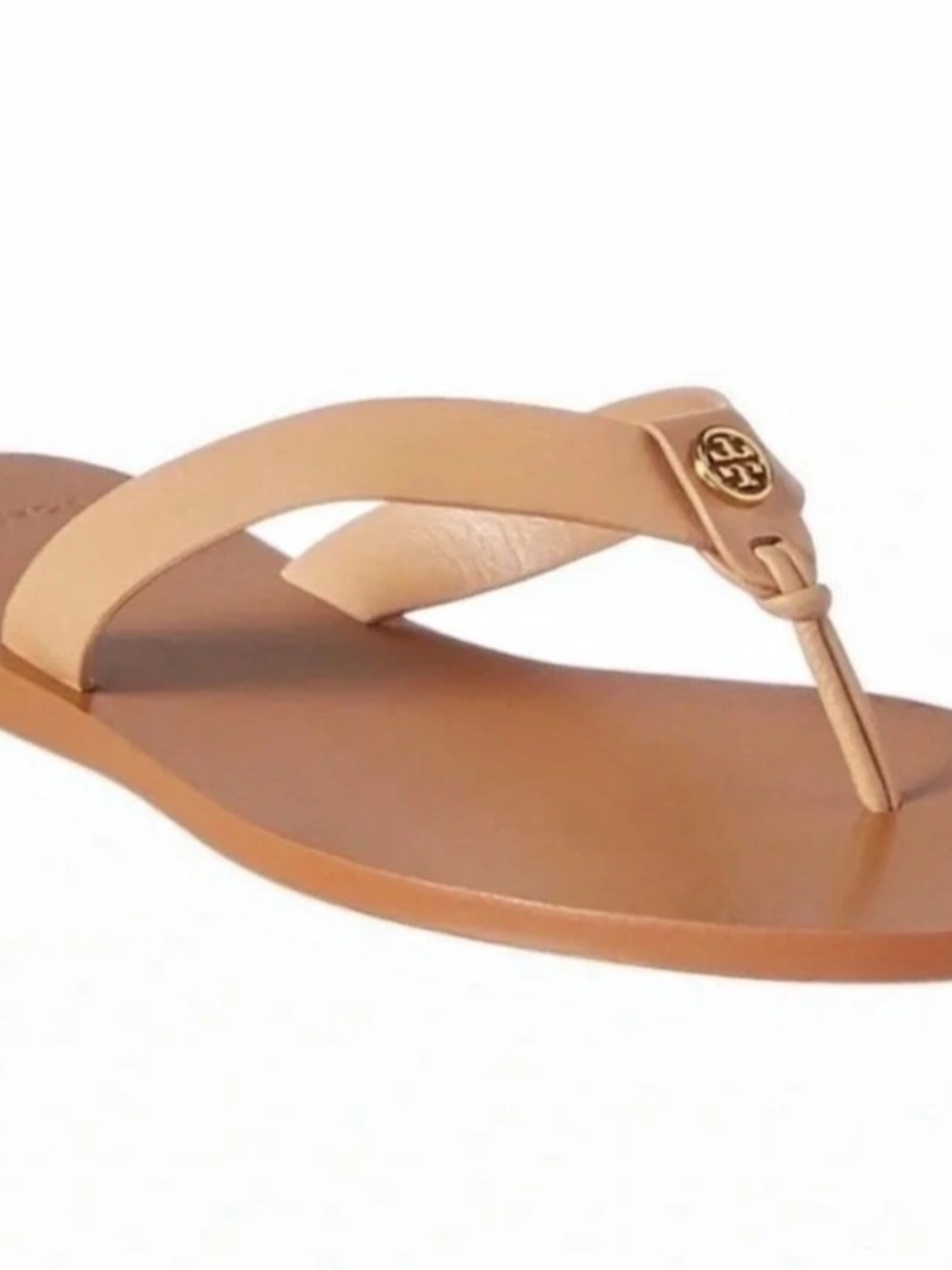 Tory Burch Metal Miller Sandal Thong Flats Tan